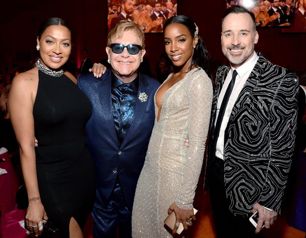 La La Anthony, Elton John, Kelly Rowland & David Furnish from Oscars